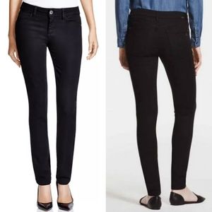 DL1961 Florence Instasculpt Smart Denim Riker Black Skinny Jeans Sz 32